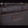 Якісна чоловіча сумка для ноутбука коричневого кольору з яскравою рядком Allan Marco (15856) - 6