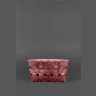 Бордовая сумка из натуральной плетеной кожи BlankNote Пазл S (12756) - 4