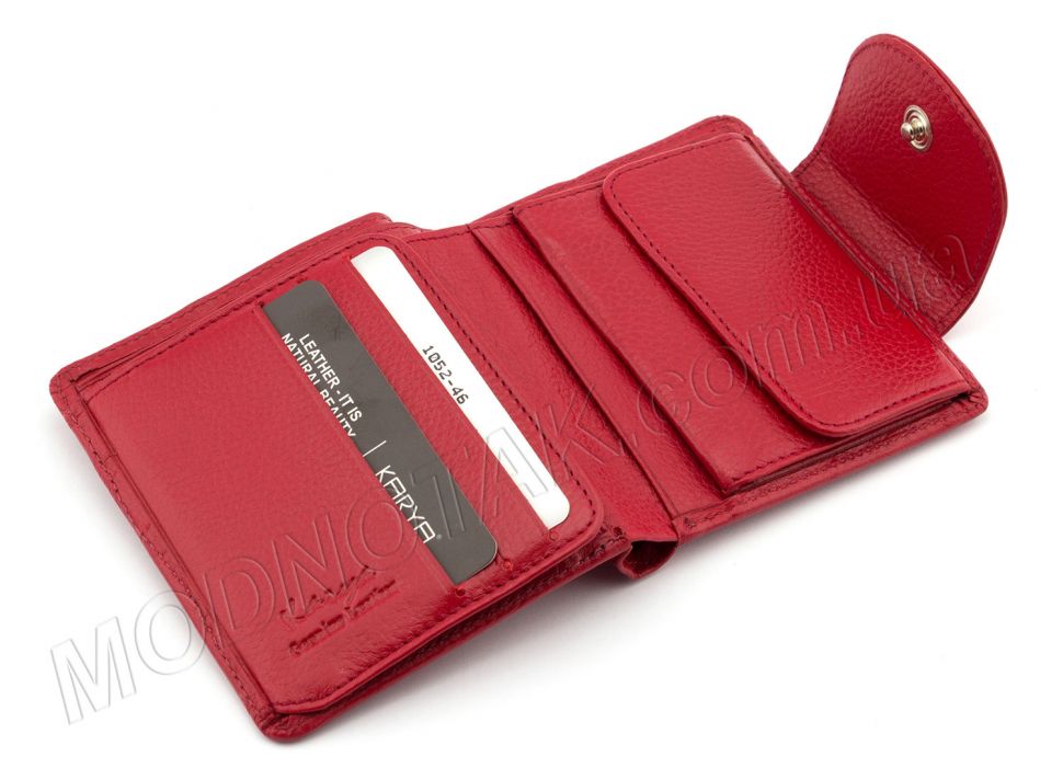 Міні гаманець червоного кольору Karya 1052-46