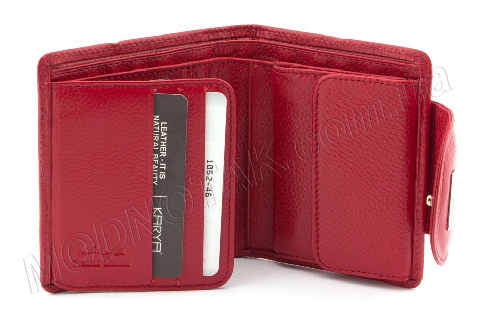 Мини кошелек красного цвета Karya 1052-46