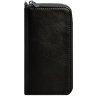 Чорний гаманець з натуральної шкіри з блискавичною застібкою BlankNote (12620) - 1