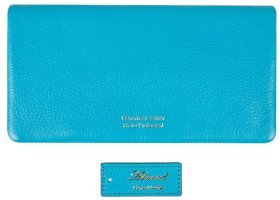 Якісний жіночий гаманець із натуральної зернистої шкіри з RFID-захистом Ashwood J56 94182 блакитного кольору