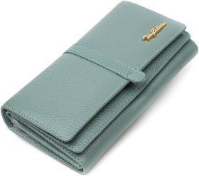 Великий жіночий гаманець із натуральної шкіри фісташкового кольору Tony Bellucci (2422065)
