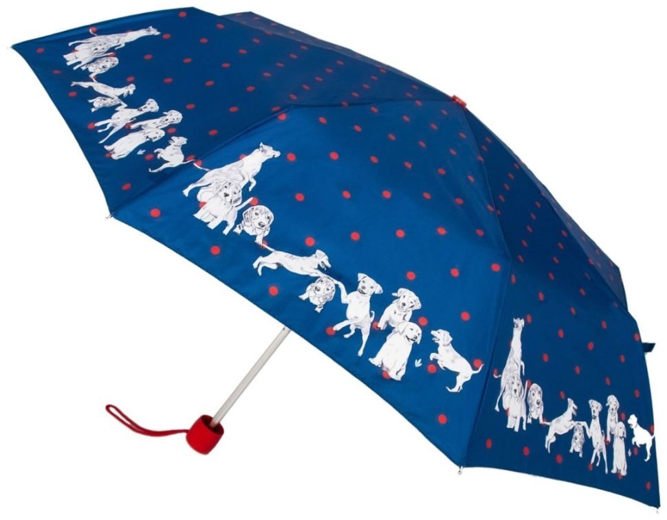 Зонт женский Fulton L354-041185 Minilite-2 Milis Friends (Синий в горошек с принтом щенят, механика) 94282 фото №1 Зонт женский Fulton L354-041185 Minilite-2 Milis Friends (Синий в горошек с принтом щенят, механика) 94282 modnotak фото №1