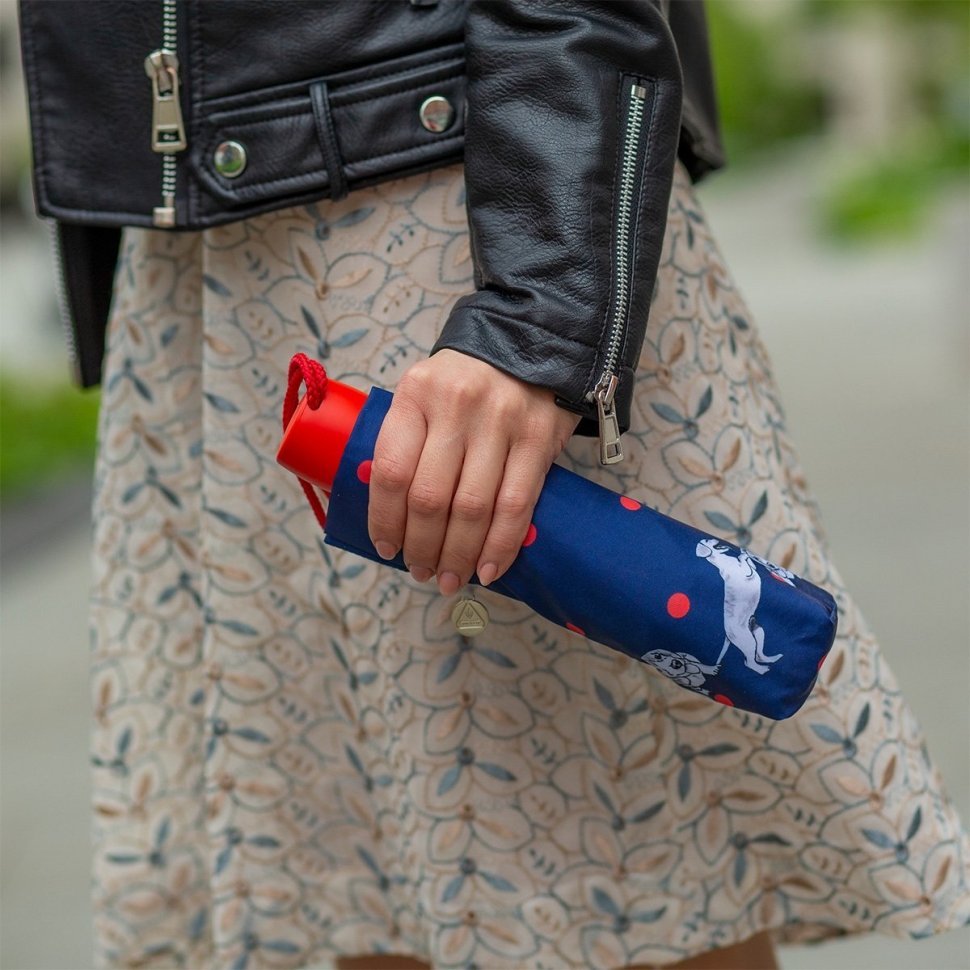 Зонт женский Fulton L354-041185 Minilite-2 Milis Friends (Синий в горошек с принтом щенят, механика) 94282 фото №5 Зонт женский Fulton L354-041185 Minilite-2 Milis Friends (Синий в горошек с принтом щенят, механика) 94282 modnotak фото №5