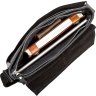 Практичная мужская сумка-мессенджер из натуральной черной кожи среднего размера SHVIGEL (00797) - 4