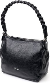 Шкіряна жіноча сумка на блискавці з однією лямкою KARYA (2420868)