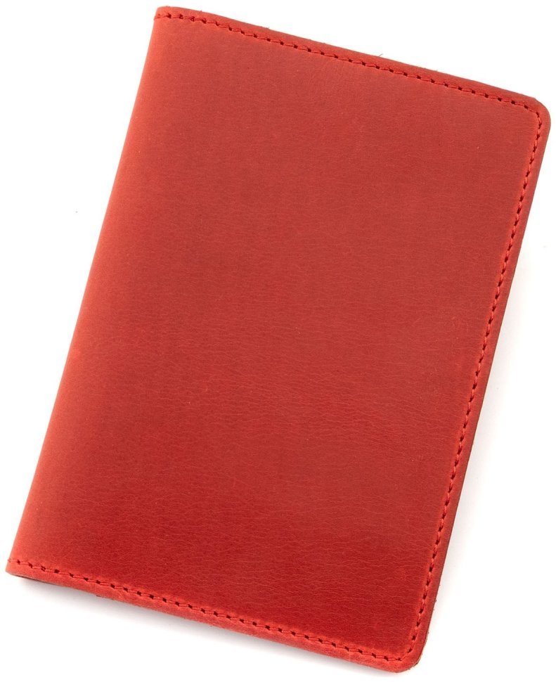Обложка для автодокументов из винтажной кожи Leather Collection 94582 красного цвета modnotak фото №3