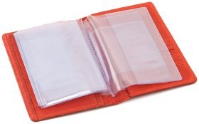 Обкладинка для автодокументів із вінтажної шкіри Leather Collection 94582 червоного кольору