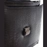Черный портфель из качественной кожи с тиснением Desisan (216-143) - 5