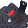 Синій чоловічий гаманець із натуральної шкіри зі знімним блоком під картки та документи KARYA (2421068) - 5