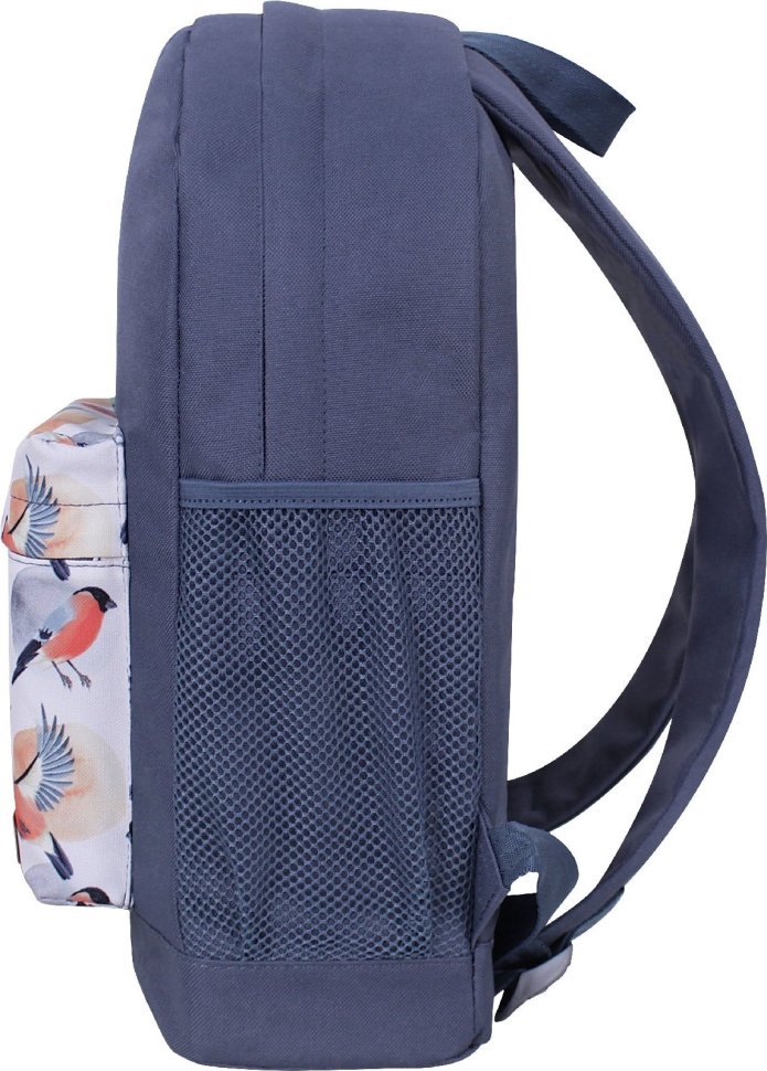 Фирменный рюкзак из текстиля в сером цвете с принтом Bagland (55482)