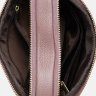 Женская кожаная сумка-кроссбоди бежевого цвета на две молнии Borsa Leather (21266) - 5