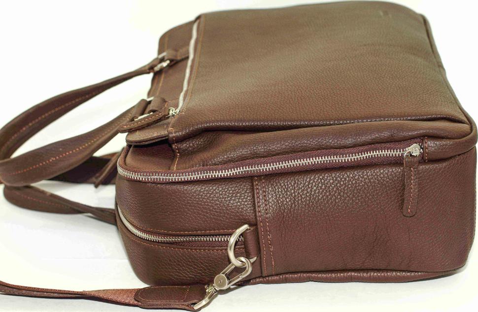 Шкіряна сумка для ноутбука коричневого кольору VATTO (12123)