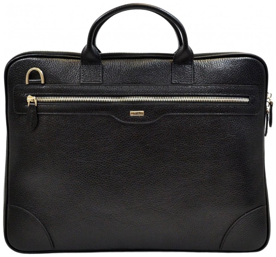 Повседневный мужской портфель из фактурной кожи для ноутбука и документов Desisan 106782 черного цвета modnotak фото №1