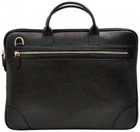 Повседневный мужской портфель из фактурной кожи для ноутбука и документов Desisan 106782 черного цвета