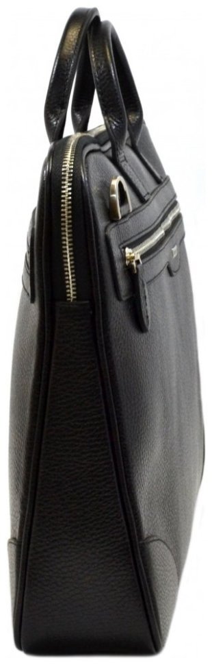 Повседневный мужской портфель из фактурной кожи для ноутбука и документов Desisan 106782 черного цвета modnotak фото №3