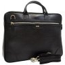 Повседневный мужской портфель из фактурной кожи для ноутбука и документов Desisan 106782 черного цвета modnotak фото - 6