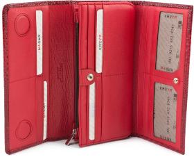 Красный лаковый кошелек с магнитной фиксацией KARYA (16195) - 2