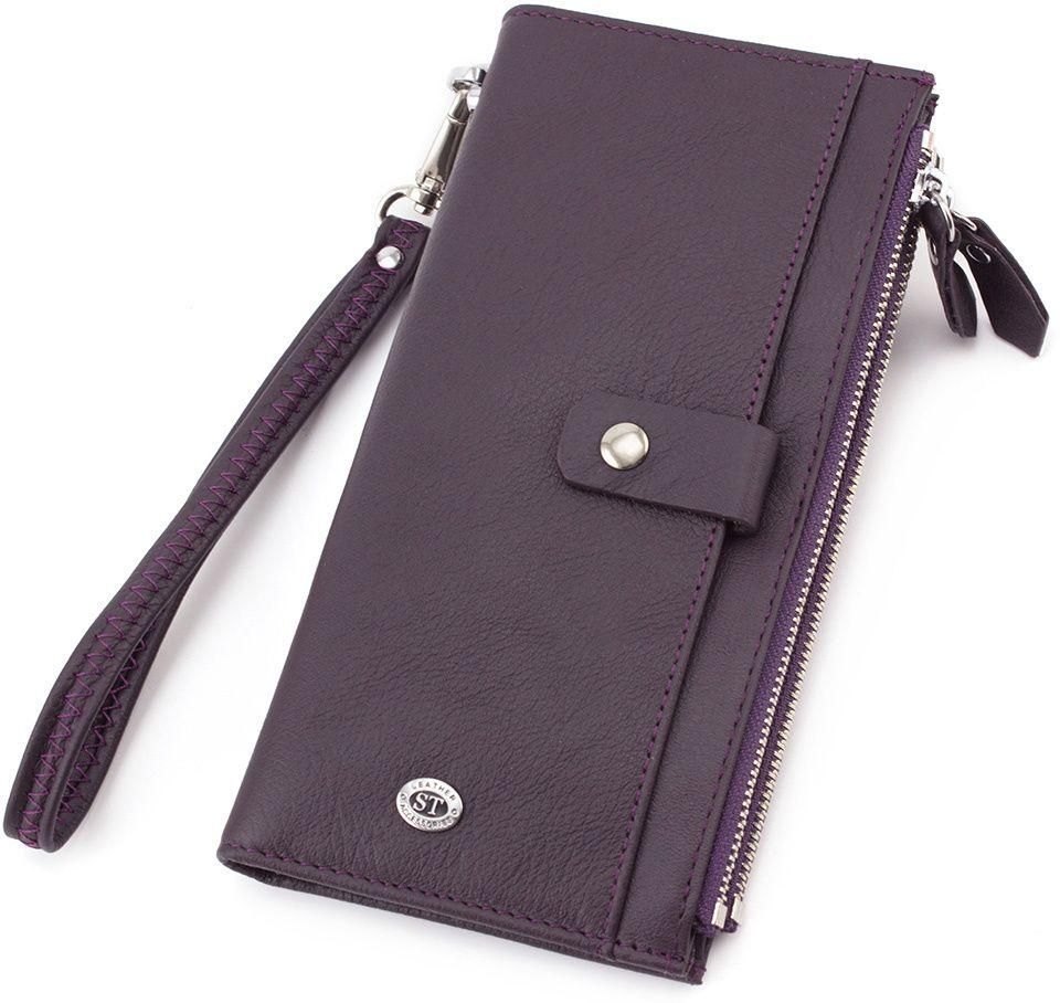 Шкіряний жіночий гаманець з ремінцем на руку ST Leather (16047)
