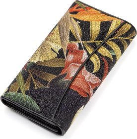 Крупный женский кошелек из кожи ската STINGRAY LEATHER (024-18108)