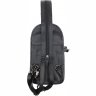 Мужской кожаный повседневный рюкзак-слинг через плечо в черном цвете Borsa Leather (21422) - 3