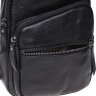 Средняя мужская сумка-рюкзак из натуральной черной кожи Keizer (57182) - 6