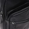 Середня чоловіча сумка-рюкзак із натуральної чорної шкіри Keizer (57182) - 7