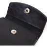 Глянцевое черное портмоне из натуральной кожи с фиксацией на кнопку Shvigel (2416617)  - 5