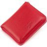 Жіночий гаманець з натуральної шкіри червоного кольору з монетницею ST Leather 1767282 - 3