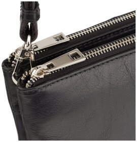 Кожаная сумка через плечо на две молнии Visconti Eden 77382