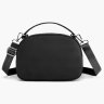 Середня жіноча сумка-кроссбоді із чорного текстилю на дві блискавки Confident 77582 - 5