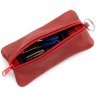 Велика шкіряна ключниця з двома відділеннями червоного кольору Leather Collection 97782 modnotak фото - 5