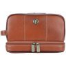Вместительный несессер из натуральной фактурной кожи коричневого цвета Hammonds Flycatcher TC4003 Tan 107982 modnotak фото - 1
