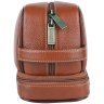 Вместительный несессер из натуральной фактурной кожи коричневого цвета Hammonds Flycatcher TC4003 Tan 107982 modnotak фото - 7