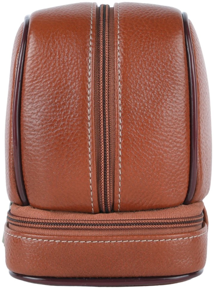 Вместительный несессер из натуральной фактурной кожи коричневого цвета Hammonds Flycatcher TC4003 Tan 107982 modnotak фото №9