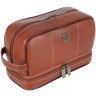 Вместительный несессер из натуральной фактурной кожи коричневого цвета Hammonds Flycatcher TC4003 Tan 107982 modnotak фото - 11