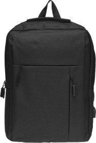 Мужской рюкзак черного цвета из полиэстера с сумкой в комплекте Remoid (22147)