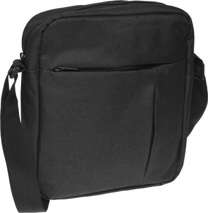 Чоловічий рюкзак чорного кольору з поліестеру з сумкою в комплекті Remoid (22147)