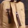 Пісочна чоловіча сумка-рюкзак щільного текстилю на блискавці Vintage 2422185 - 9