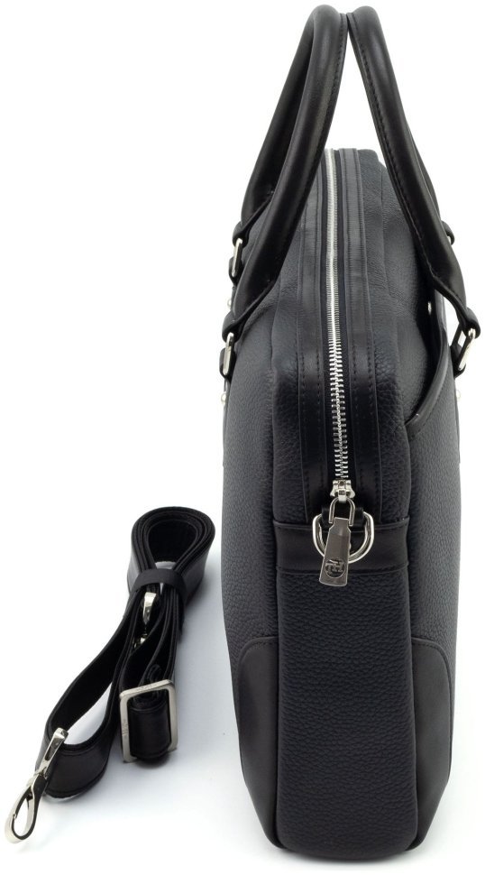 Кожаная сумка для документов и ноутбука до 16" H.T Premium Leather 108582​ черная modnotak фото №4