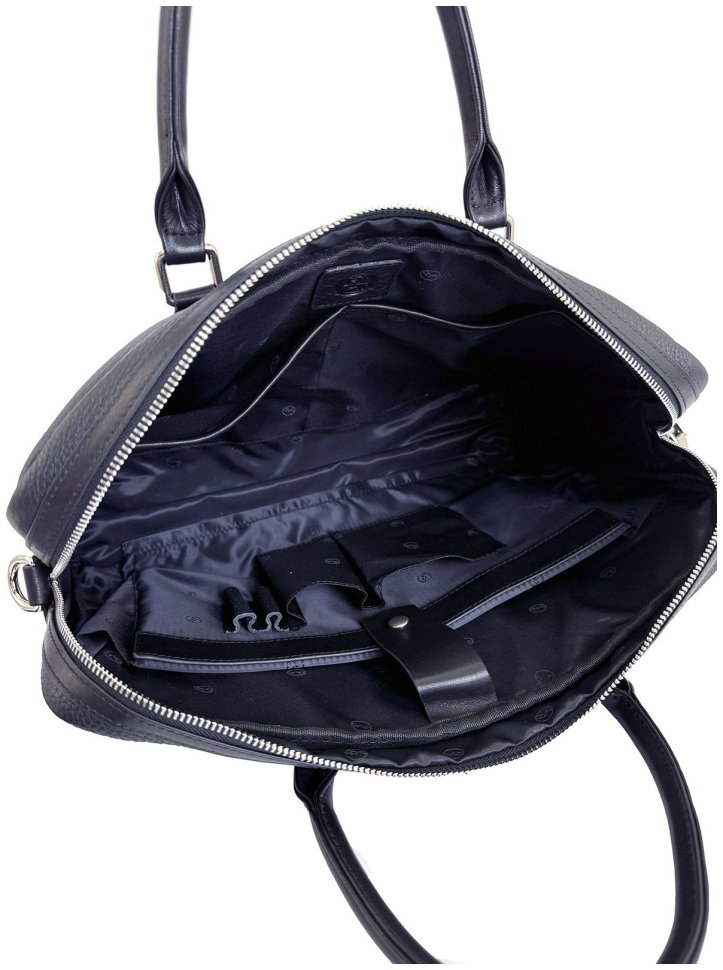 Кожаная сумка для документов и ноутбука до 16" H.T Premium Leather 108582​ черная modnotak фото №9