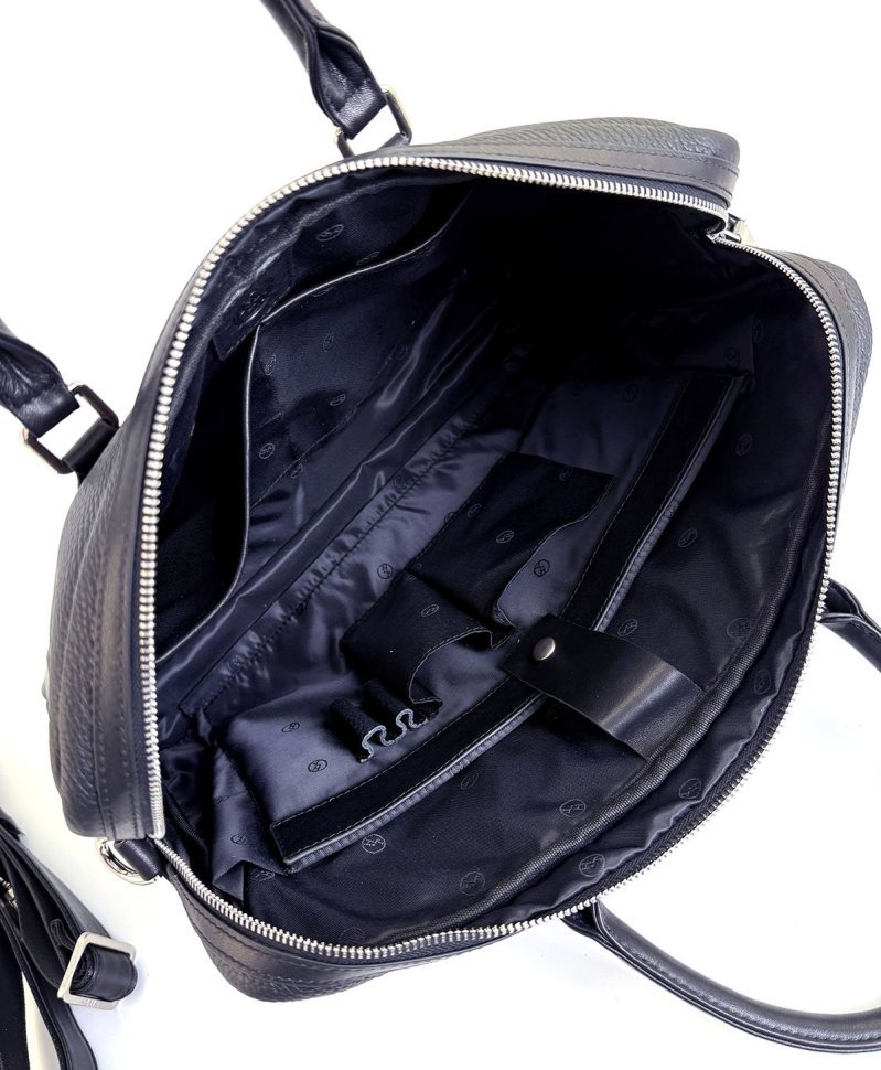 Кожаная сумка для документов и ноутбука до 16" H.T Premium Leather 108582​ черная modnotak фото №10