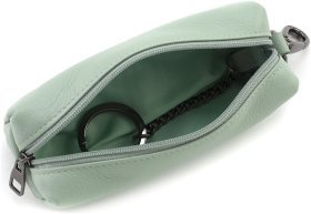 Женская ключница из натуральной кожи фисташкового цвета на молнии Marco Coverna 68682