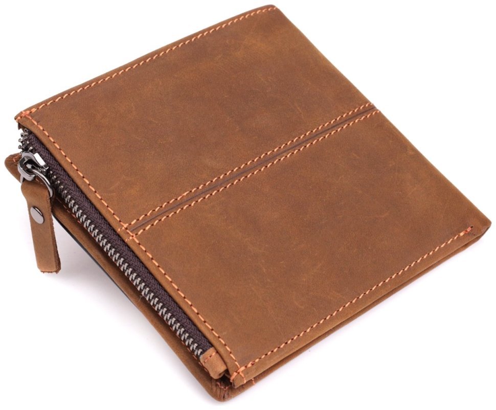 Мужское портмоне из винтажной кожи коричневого цвета Vintage 2422856 modnotak фото №2