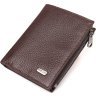 Чоловічий вертикальний гаманець компактного розміру з коричневої натуральної шкіри CANPELLINI (2421674) - 1