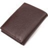 Чоловічий вертикальний гаманець компактного розміру з коричневої натуральної шкіри CANPELLINI (2421674) - 2