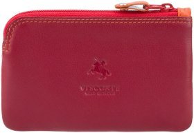 Мультицветная женская ключница из натуральной кожи на молнии Visconti Geno 68982