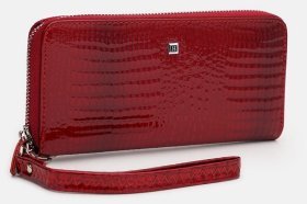 Лакований гаманець-клатч із натуральної шкіри для жінок Ricco Grande 109082 червоного кольору