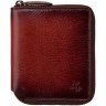 Чоловічий гаманець з натуральної коричневої шкіри на блискавці Visconti Mondello 69182 - 1
